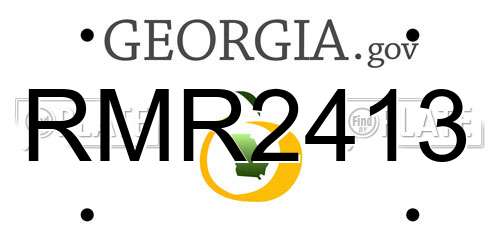 RMR2413 Georgia License Plate