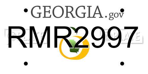 RMR2997 Georgia License Plate