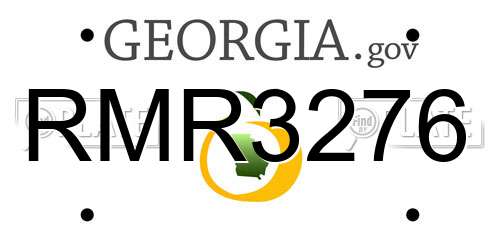 RMR3276 Georgia License Plate
