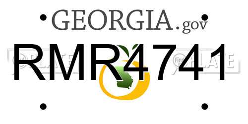 RMR4741 Georgia License Plate
