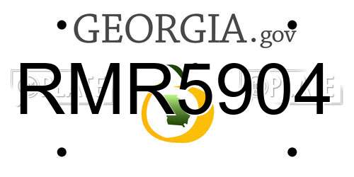 RMR5904 Georgia License Plate
