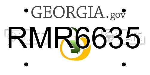RMR6635 Georgia License Plate