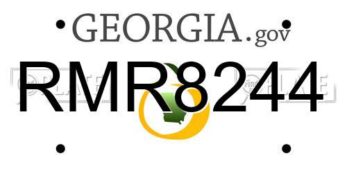RMR8244 Georgia License Plate