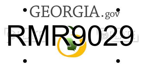 RMR9029 Georgia License Plate