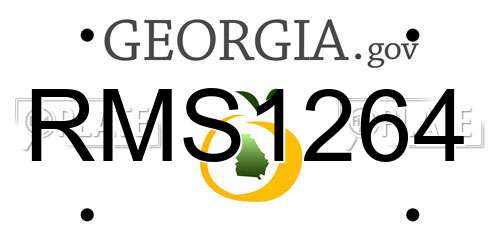 RMS1264 Georgia License Plate