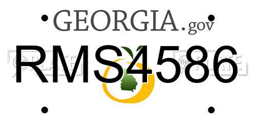 RMS4586 Georgia License Plate