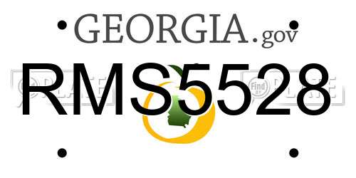 RMS5528 Georgia License Plate