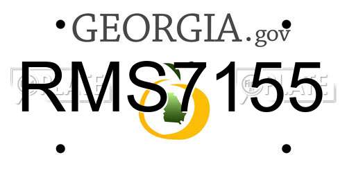 RMS7155 Georgia License Plate