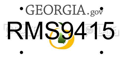 RMS9415 Georgia License Plate