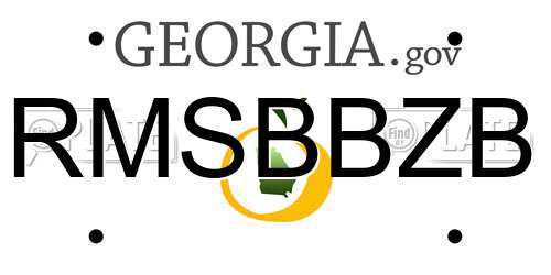 RMSBBZB Georgia License Plate