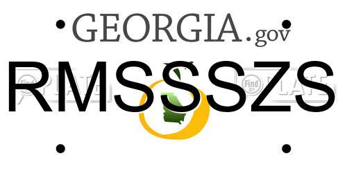 RMSSSZS Georgia License Plate