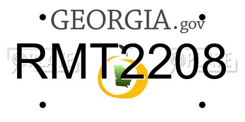 RMT2208 Georgia License Plate
