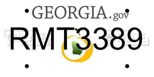 RMT3389 Georgia License Plate