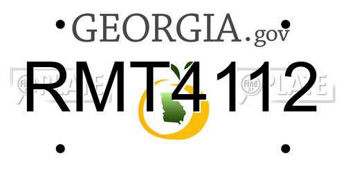 RMT4112 Georgia License Plate