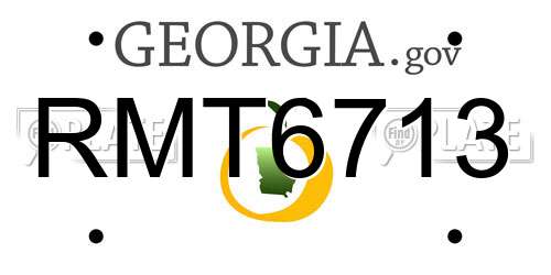 RMT6713 Georgia License Plate