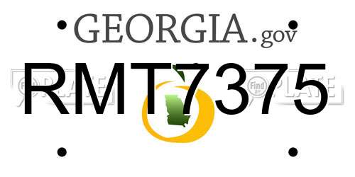 RMT7375 Georgia License Plate