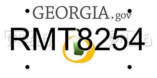 RMT8254 Georgia License Plate