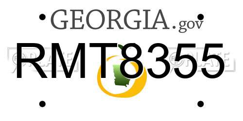 RMT8355 Georgia License Plate