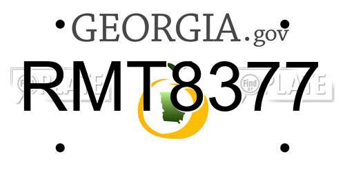 RMT8377 Georgia License Plate
