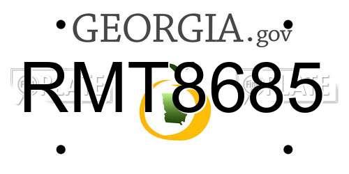 RMT8685 Georgia License Plate