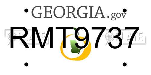 RMT9737 Georgia License Plate
