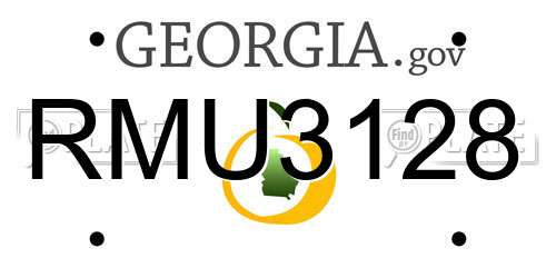 RMU3128 Georgia License Plate