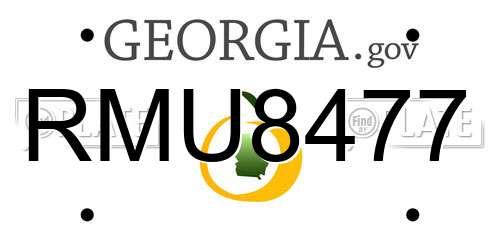 RMU8477 Georgia License Plate