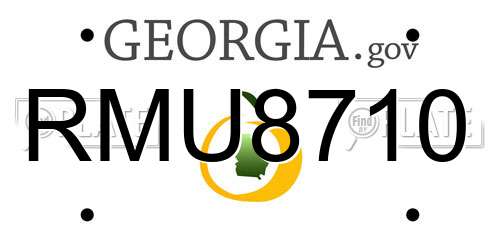 RMU8710 Georgia License Plate