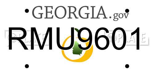 RMU9601 Georgia License Plate