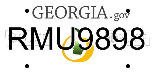 RMU9898 Georgia License Plate