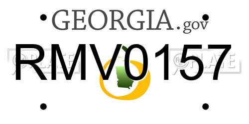 RMV0157 Georgia License Plate