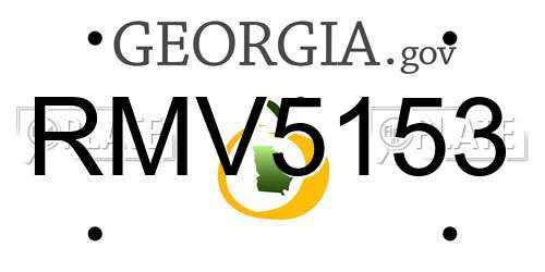 RMV5153 Georgia License Plate