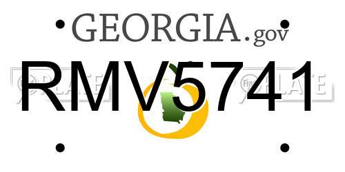 RMV5741 Georgia License Plate