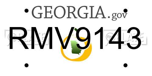 RMV9143 Georgia License Plate