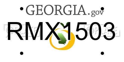 RMX1503 Georgia License Plate