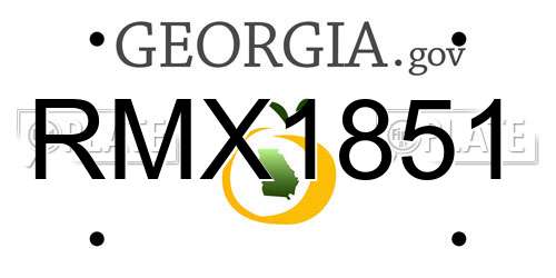 RMX1851 Georgia License Plate