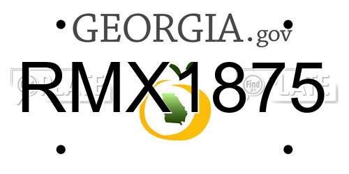 RMX1875 Georgia License Plate