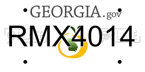 RMX4014 Georgia License Plate