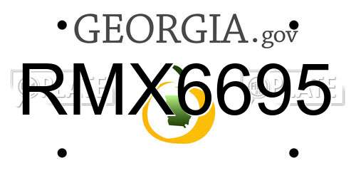 RMX6695 Georgia License Plate