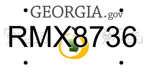 RMX8736 Georgia License Plate