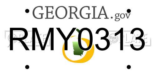 RMY0313 Georgia License Plate