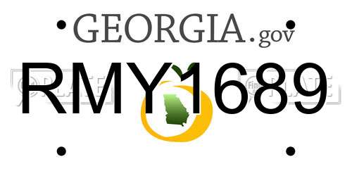RMY1689 Georgia License Plate