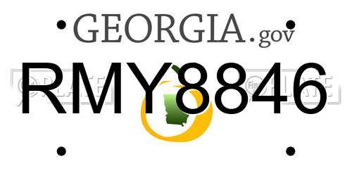 RMY8846 Georgia License Plate