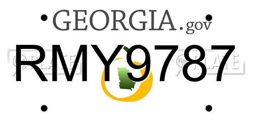 RMY9787 Georgia License Plate