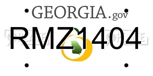 RMZ1404 Georgia License Plate