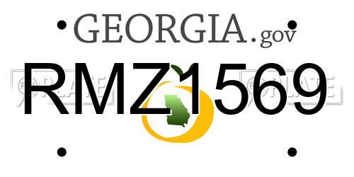 RMZ1569 Georgia License Plate