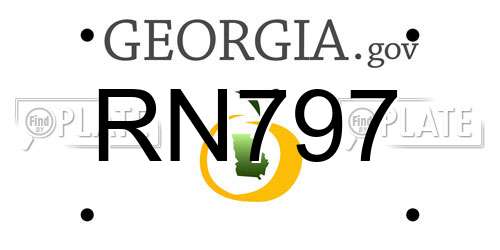 RN797 Georgia License Plate