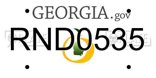 RND0535 Georgia License Plate