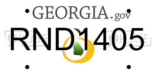 RND1405 Georgia License Plate