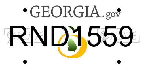RND1559 Georgia License Plate